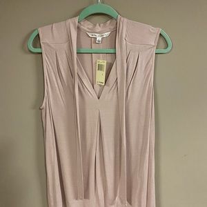 Max Studios Light pink tank with tie front- NWT